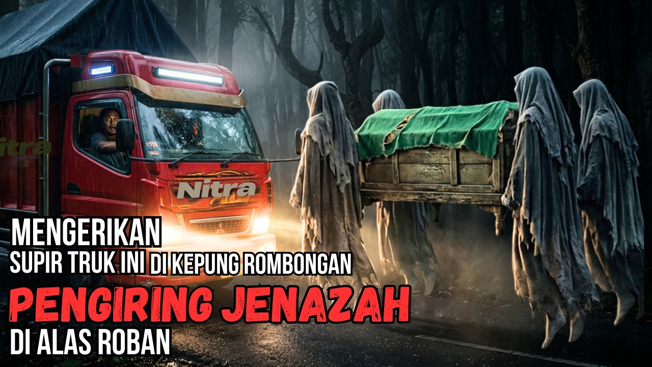 MENGERIKAN!! SUPIR TRUK INI DI KEPUNG ROMBONGAN PENGIRING JENAZAH DI ALAS ROBAN - CERITA HOROR cover art