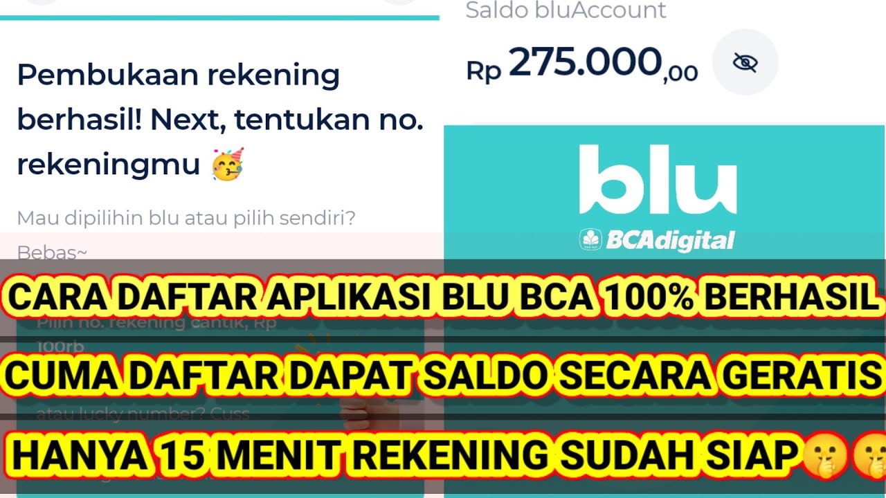 CARA DAFTAR APLIKASI BLU BCA 100% BERHASIL || CUMA DAFTAR DAPAT SALDO GRATISAN DARI BLU BCA🤑 cover art