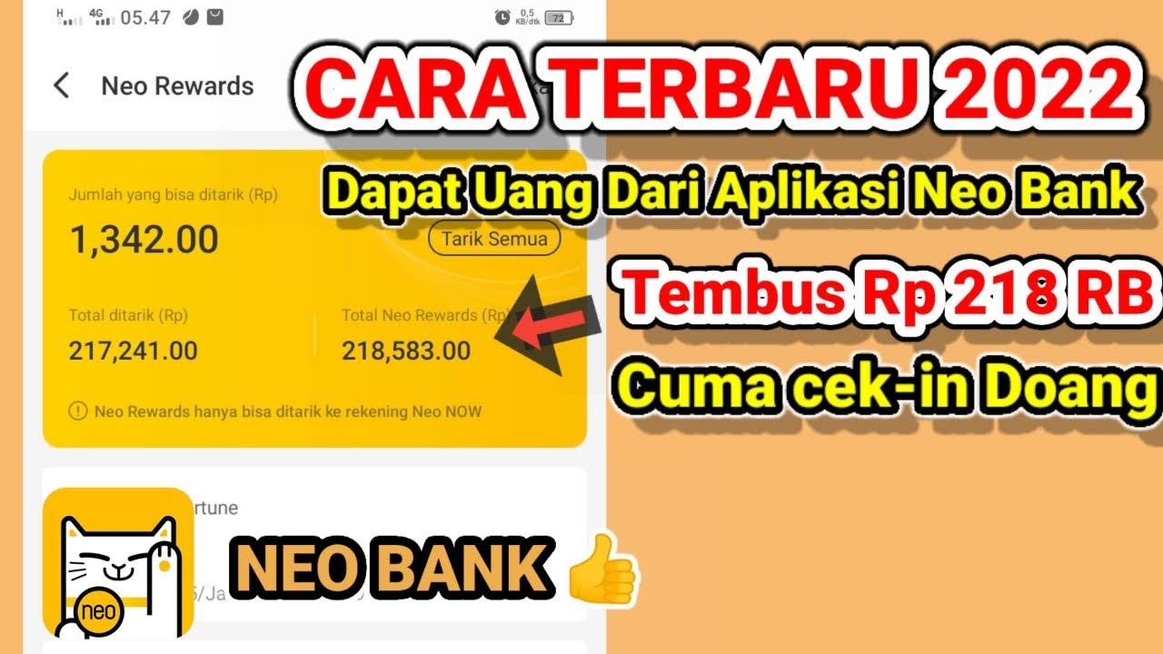 CARA CEPAT MENDAPATKAN UANG DI APLIKASI NEO BANK || APLIKASI PENGHASIL UANG TERBARU 2022 cover art