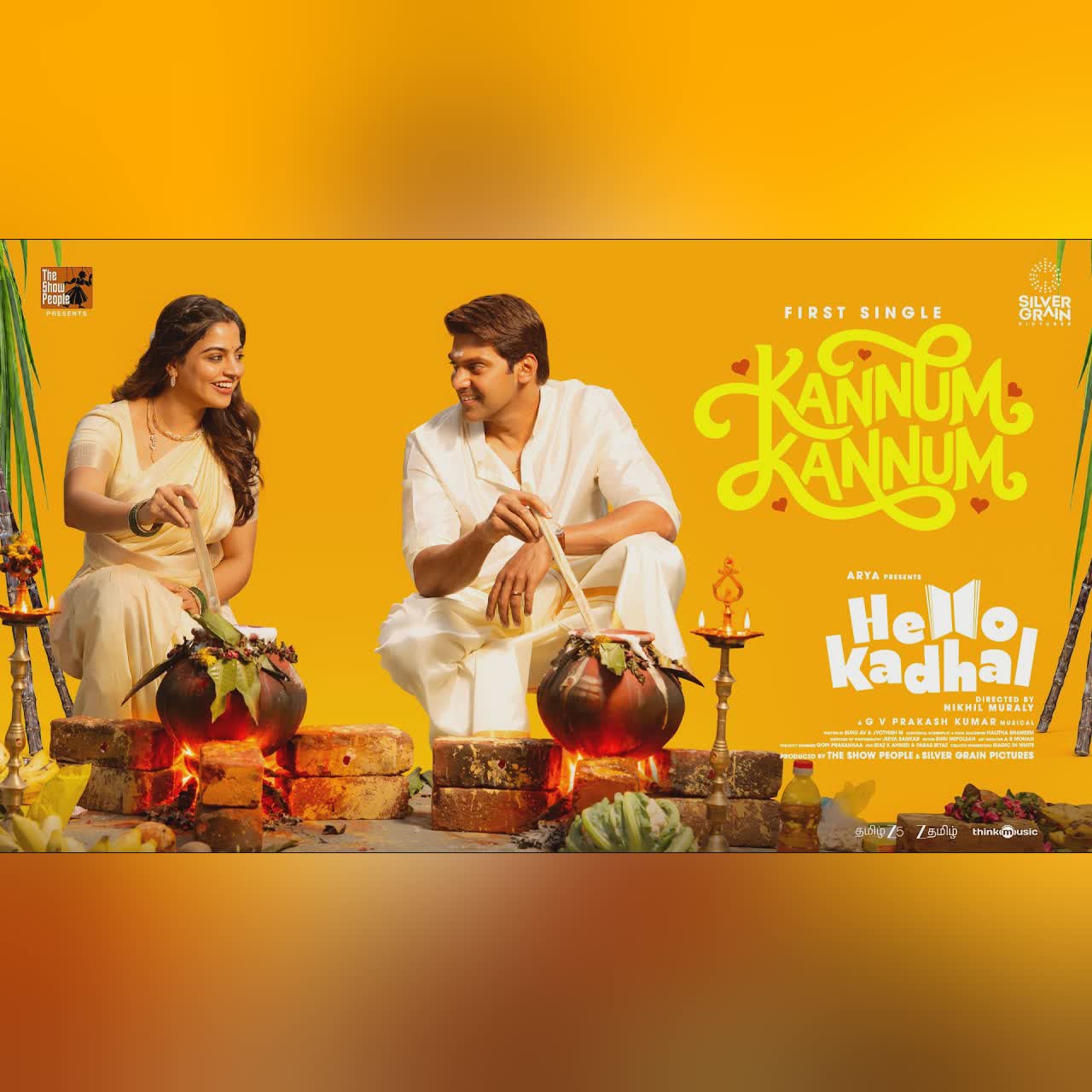 Kannum Kannum - Video Song | Hello Kadhal | Arya | Nikhila Vimal | Nikhil Muraly | G.V. Prakash cover art