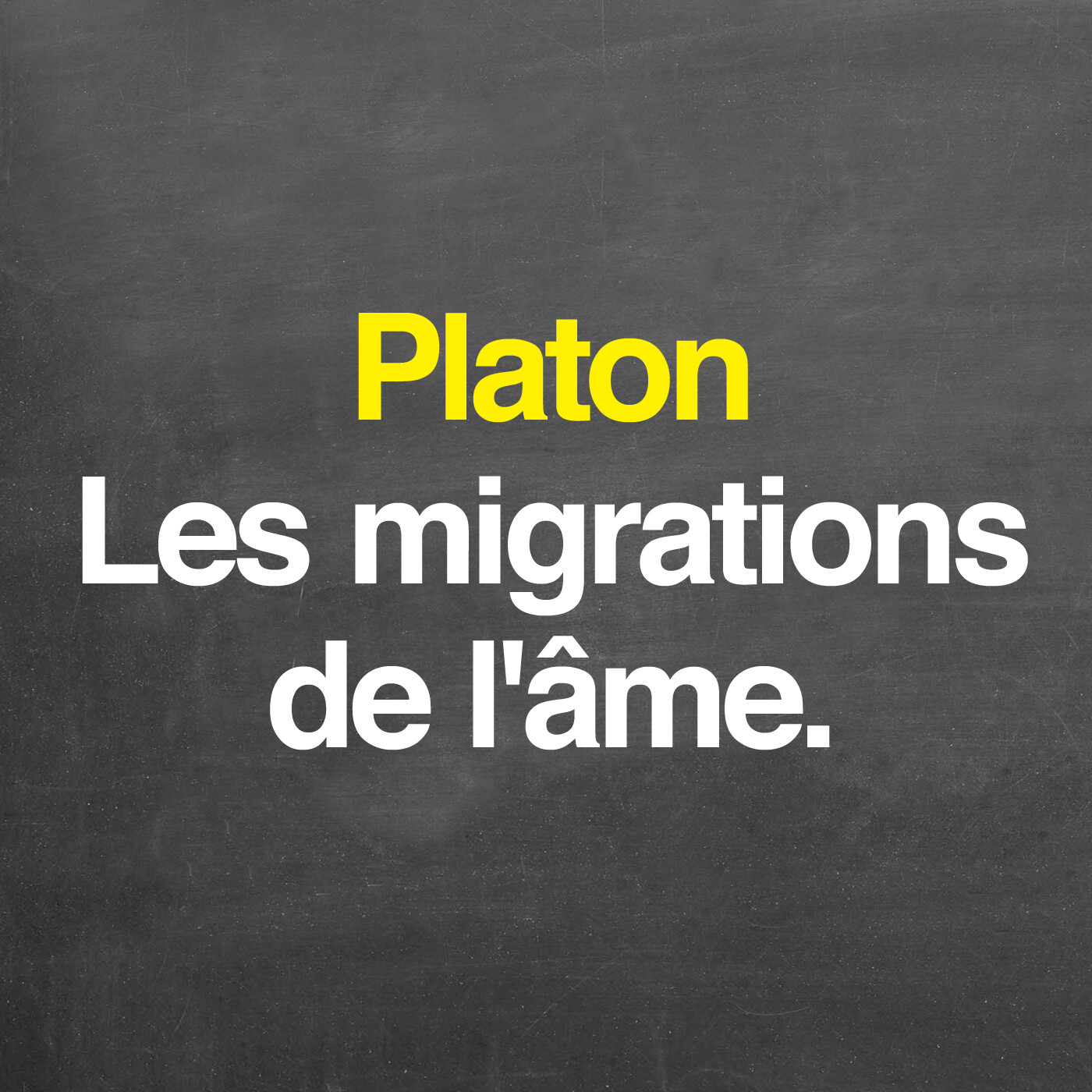 Platon : les migrations de l'âme
