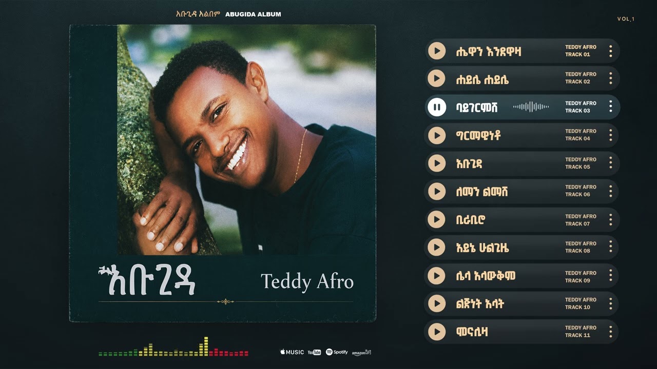 TEDDY AFRO - Abugida Full Album | Nonstop | አቡጊዳ ሙሉ አልበም - ቴዲ አፍሮ (OFFICIAL VISUALIZER) cover art